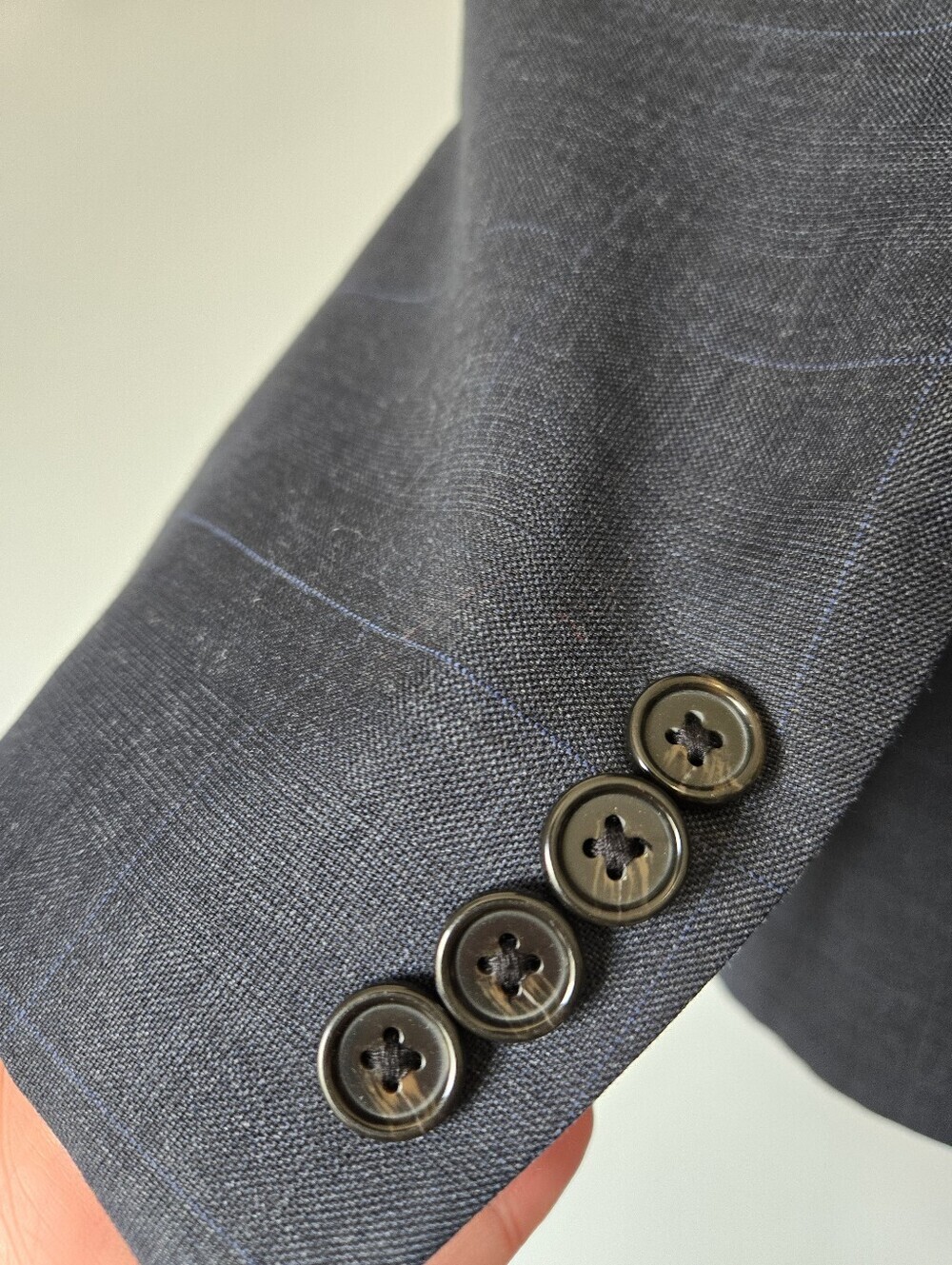 Lauren Ralph Lauren Navy Windowpane 100% Wool Blazer. 44R - Picture 8 of 16